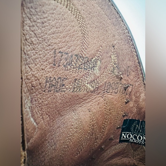 Nocona Classic Women's Full Suede Western Cowboy Boots Brown Size 8.5 D USA - Picture 11 of 13